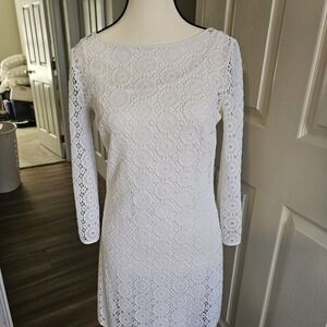 Lilly Pulitzer White Lace Mini Dress Size S  EUC